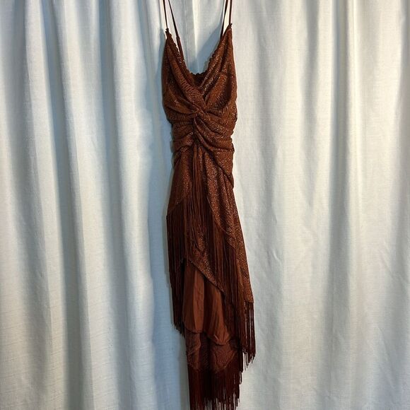Anthropologie x Bhanuni by Jyoti Crochet Fringe Dress NWOT - Picture 5 of 8